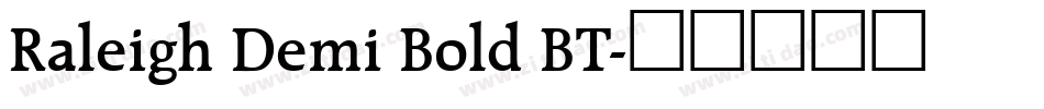 Raleigh Demi Bold BT字体转换